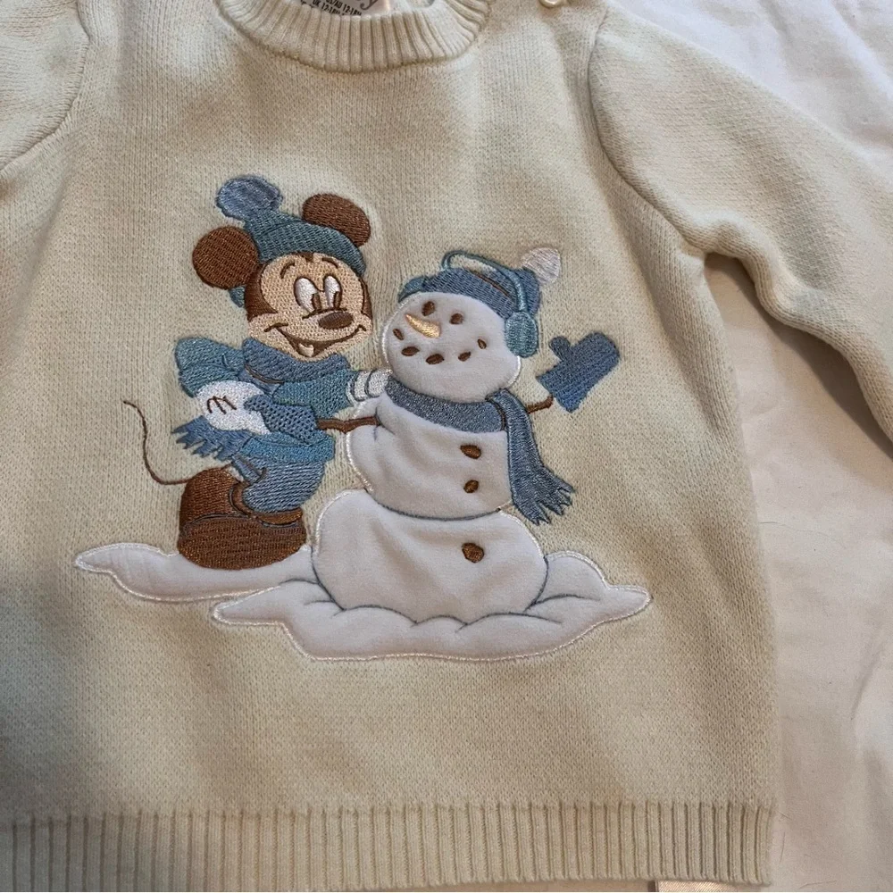 Disney Baby Mickey Mouse Snowman Cotton Sweater 12-18 Months